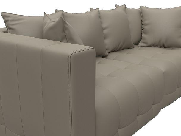 Диван прямой Лига-052 НПБ Экокожа бежевый - Вид 4