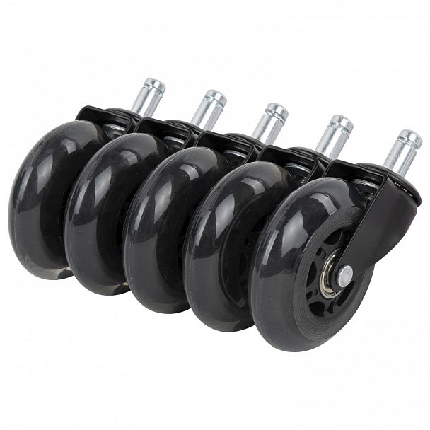 Колеса (ролики) BRABIX для кресла мягкие, резиновые, КОМПЛЕКТ 5 шт., шток d - 11 мм, в коробе, 532524 - Вид 8