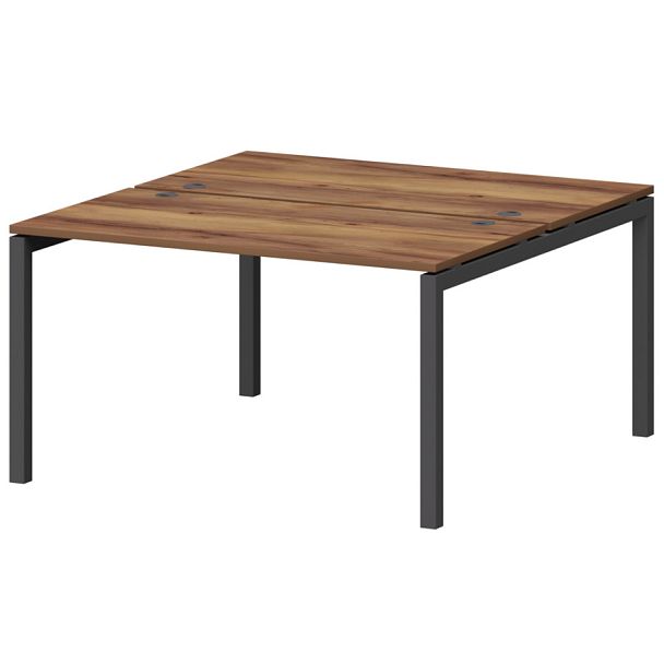 Бенч двойной на металлокаркасе СМС2-П-16К.149.Пр50 Таксония/Антрацит 1600x1496x750 Смарт - Вид 1