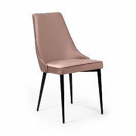 Стул Oliver, бархат бежевый 5/ чёрный конус - Фото предпросмотра