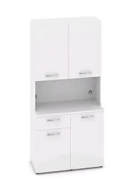 FIT Вариант № 3 MN-003 1200*600/420*2175/2178  Белый Бриллиант Кухни  Белый Бриллиант - Фото предпросмотра