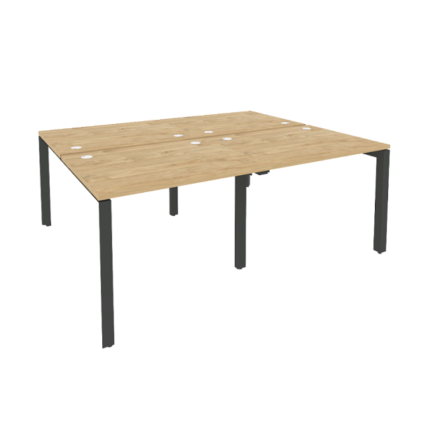 Onix Рабочая станция на П-образном м/к O.MP-D.RS-4.1.8 Тиквуд светлый/Антрацит металл 1960*1635*750 - Вид 1