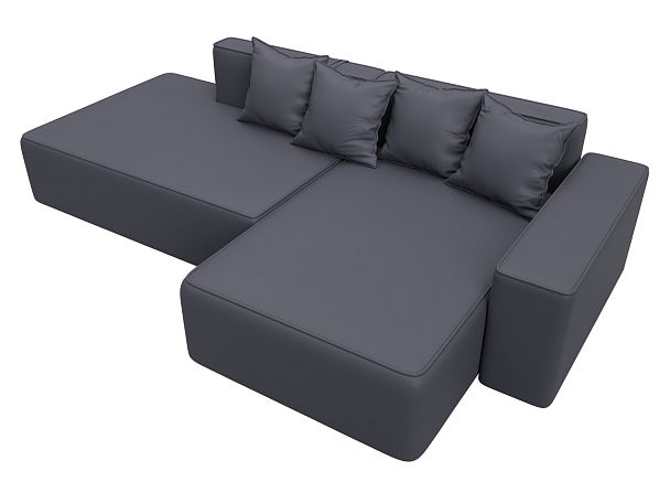 Диван угловой Лига-079 угол правый Экокожа серый - Вид 6