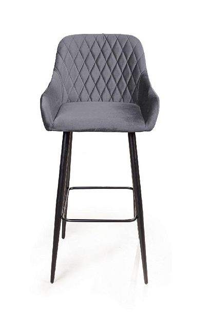 Стул барный Robert, бархат серый 27 - Вид 2