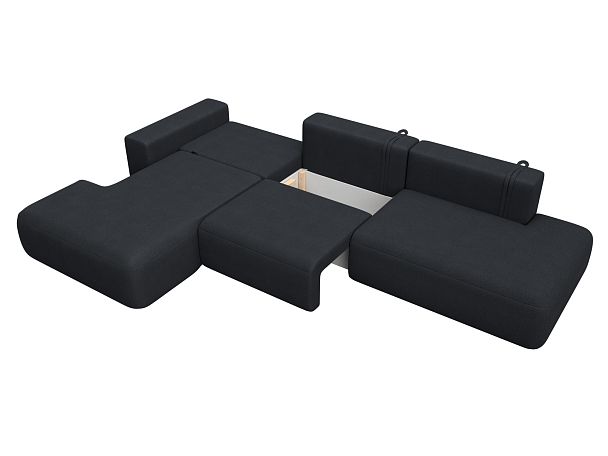 Диван угловой Лига-036 НПБ Модерн Лонг левый угол Искусственная замша серый - Вид 8