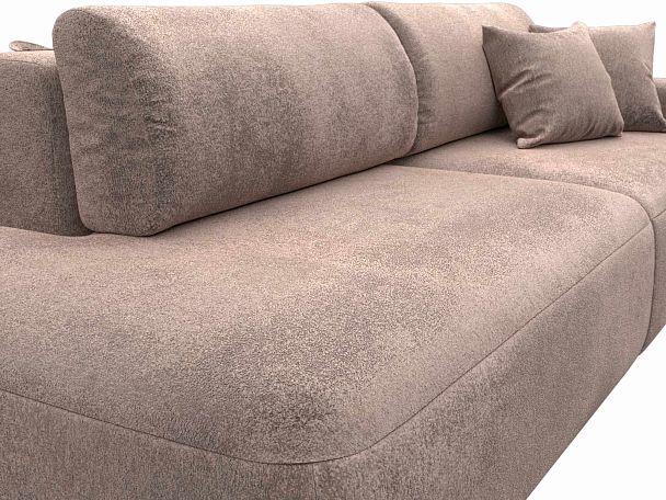 Диван прямой Лига-036 НПБ Модерн подлокотник справа Велюр бежевый - Вид 4