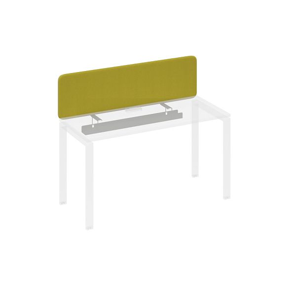 Экран настольный фронтальный тканевый для стола 140 A4 А4 Б 877 фисташковый / металлокаркас антрацит - Вид 1