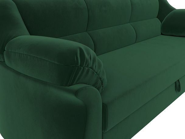 Диван прямой Карнелла (полностью велюр зеленый) - Вид 4