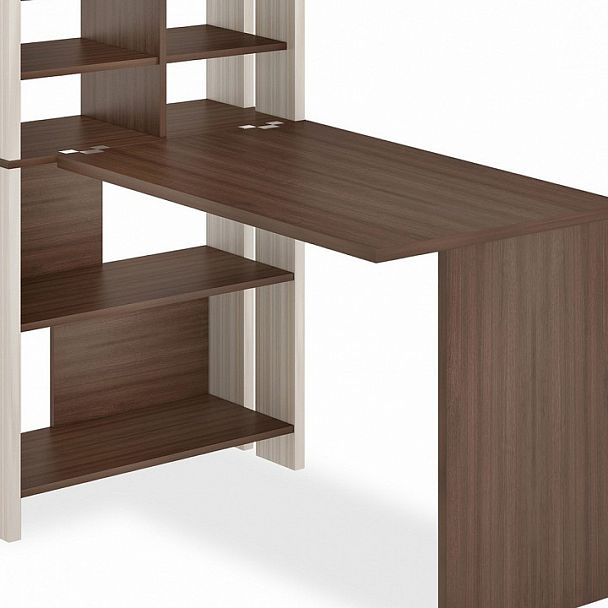 Стол компьютерный Домино Лайт СТЛ-ОВХ+С100Прям без тумбы Карамель/Шамони - Вид 2