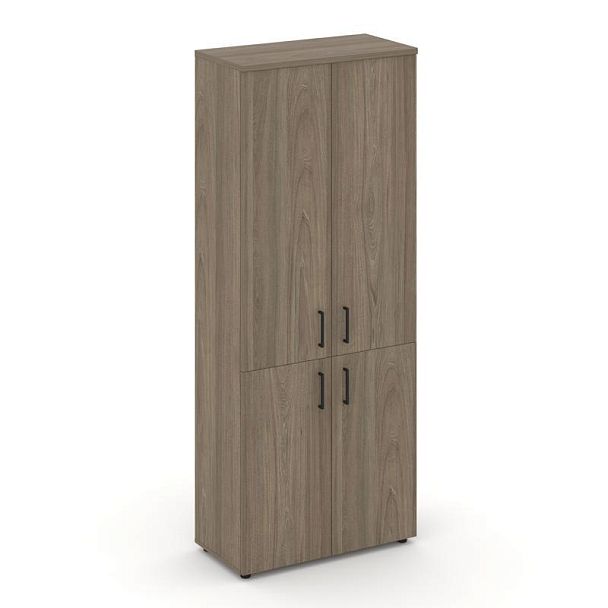 Стайл Проджект Шкаф высокий широкий SN.STS.E-104 Вяз Благородный/Черный Ручки 796*400*1982 - Вид 1