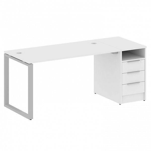 Рабочая станция "Metal System" БО.РС-СТП -1.3 белый/серый - Вид 1