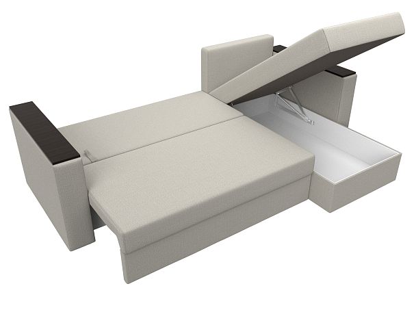 Диван угловой Атланта Лайт Б/С правый угол Рогожка бежевый - Вид 10