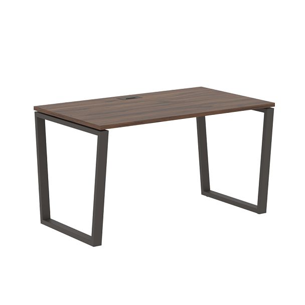 Стол прямой EVST 1380 Дуб Денвер тёмный/Мокко 1360х800х750 EDIS - Вид 1