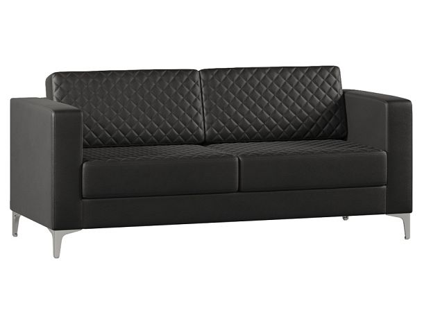 Диван Everprof Aston трехместный Экокожа Черный - Вид 1