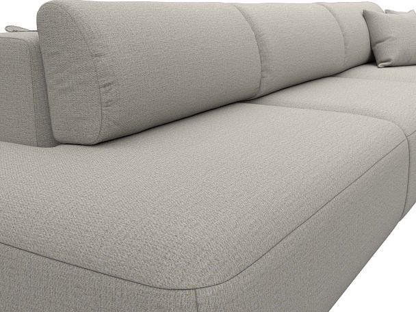 Диван угловой Лига-036 НПБ Модерн Лонг правый угол Рогожка бежевый - Вид 4