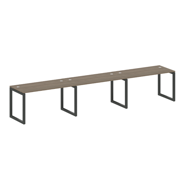 Metal System Quattro Р. ст. на 3 раб. места на О-образном м/к 50БО.СМ-3.3 Вяз/Антрацит металл 4200*720*750 - Вид 1