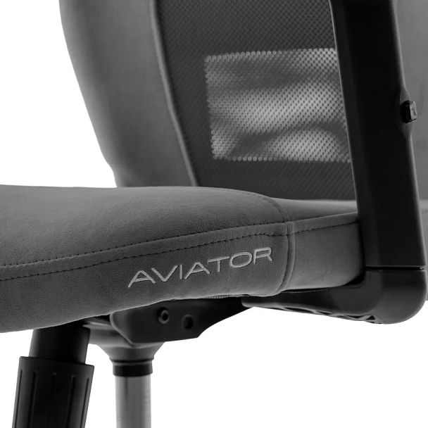 Кресло Авиатор Плт Металбл/Aviator Plt Metalbl, флок/ткань, серый - Вид 15