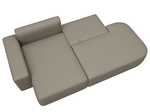 Диван угловой Лига-065 угол левый Экокожа бежевый - Вид 8