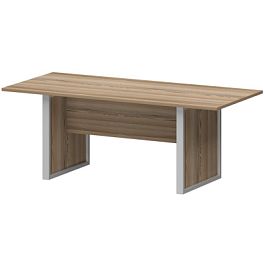 Стол заседаний НТМ-200.90-КМК Дуб сафари/Металлик 2000x900x750 Аргентум-М - Фото предпросмотра