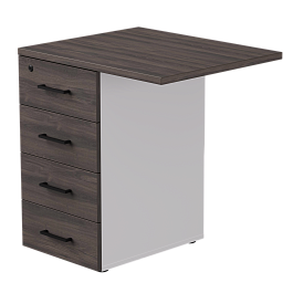 Тумба приставная Everprof EVO с топом 710х600x755 Белый/Дуб Пасадена - Фото предпросмотра