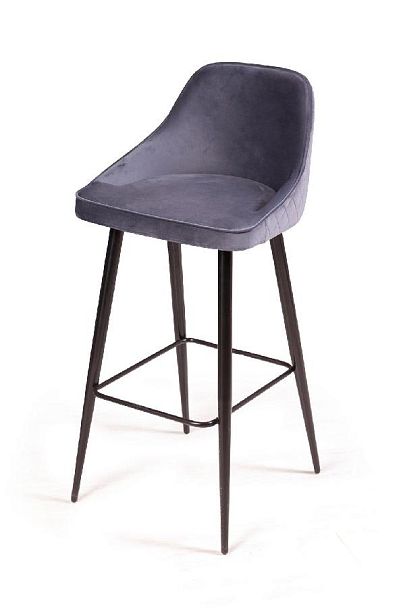 Стул барный Neo ромб, бархат серый 27 - Вид 7