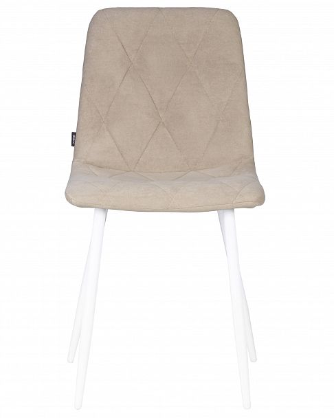 Стул обеденный DOBRIN CHILLY ROMBO (Капучино Simple 05, основание белый) - Вид 6