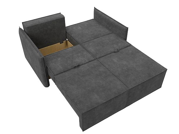 Диван прямой Либерти мини Велюр серый - Вид 9