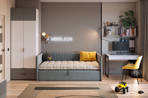 Комплект детской мебели "Зефир К7" (4015х1000х2300) ДК07Зефир.3271 - Вид 2