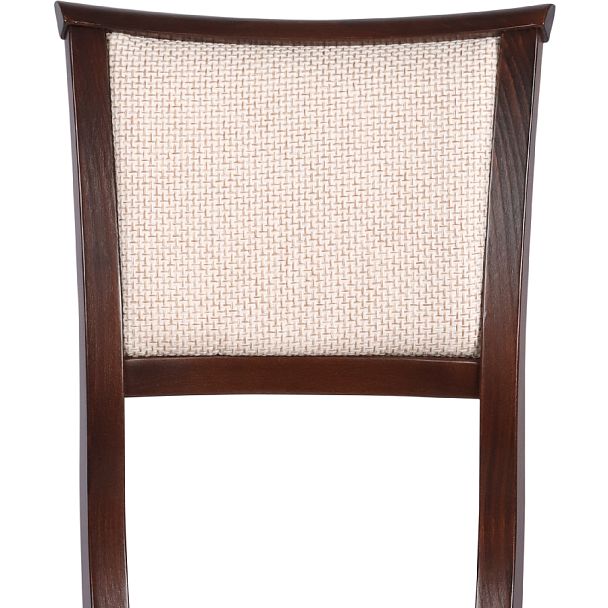 Стул деревянный с мягким сиденьем Камир Темный орех/Кремовая рогожка - Вид 7