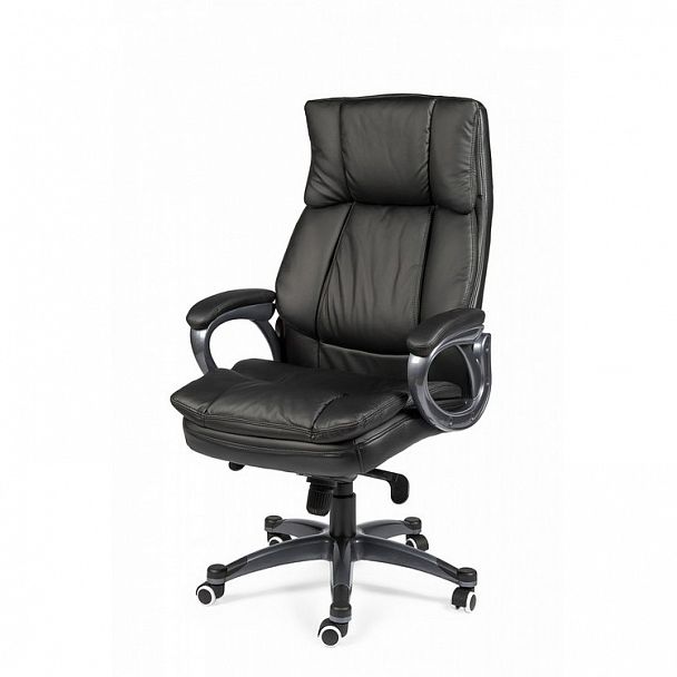 Кресло Мэдисон / (black) серый пластик / черная экокожа - Вид 3