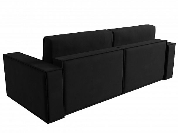 Диван прямой Куба (полностью микровельвет черный) - Вид 10