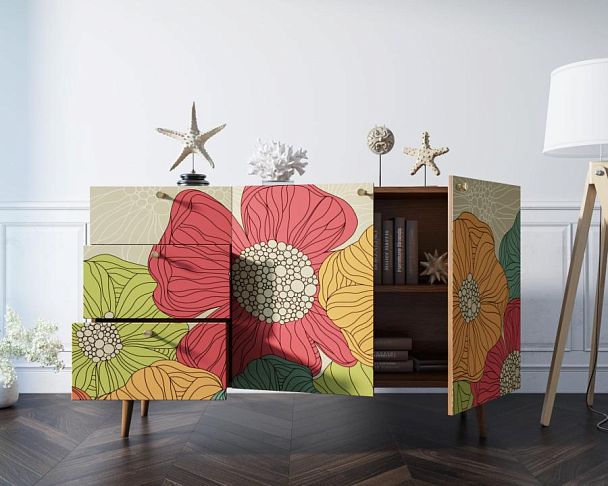 Комод Berber с двумя дверками и ящиками принт 5 арт BB17/Print_05 - Вид 2