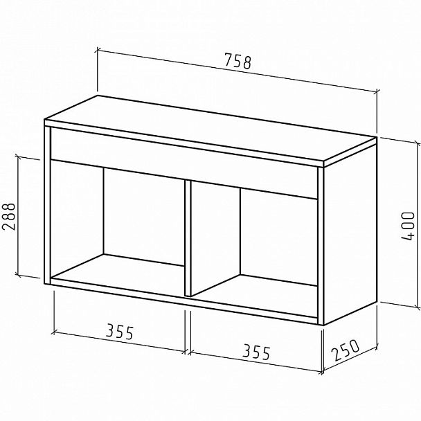 Полка комбинированная Эстри-5 - Вид 2