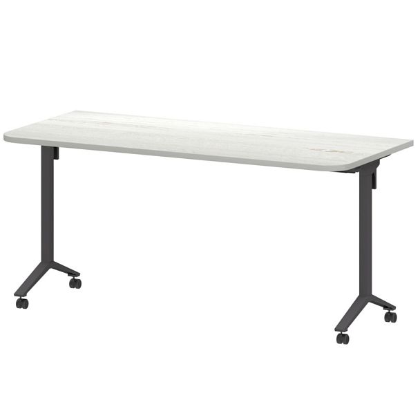 Стол мобильный складной радиусный МБ25-160.70Р Сосна винтер/Антрацит 1600x700x750 Моби - Вид 1