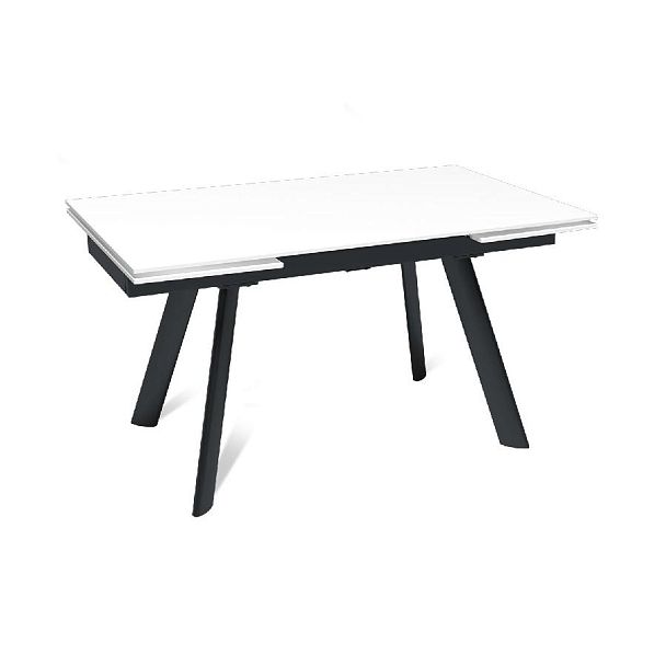 Стол раскладной Stone (140+40+40), керамика матовая белая - Вид 1