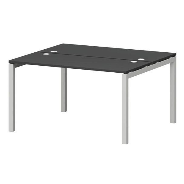 Бенч двойной на металлокаркасе СМС2-П-18К.120.Пр50 Графит/Белый 1800x1236x750 Смарт - Вид 1