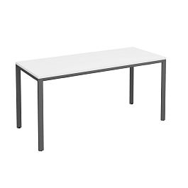 Стол письменный на металлокаркасе МП2 Комфорт МП2 К.А2 163 БП белый премиум / антрацит - Фото предпросмотра