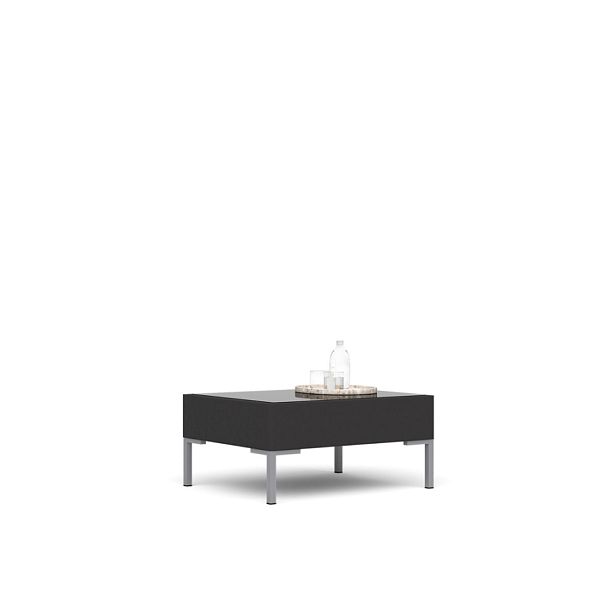 Стол журнальный со стеклом Сиеста Si/stol/C49 черный - Вид 1