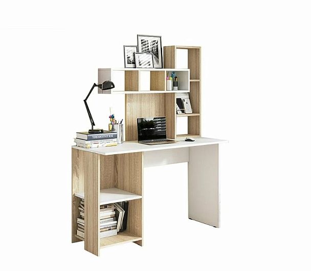 стол компьютерный Олимп дуб сонома/белый - Вид 2