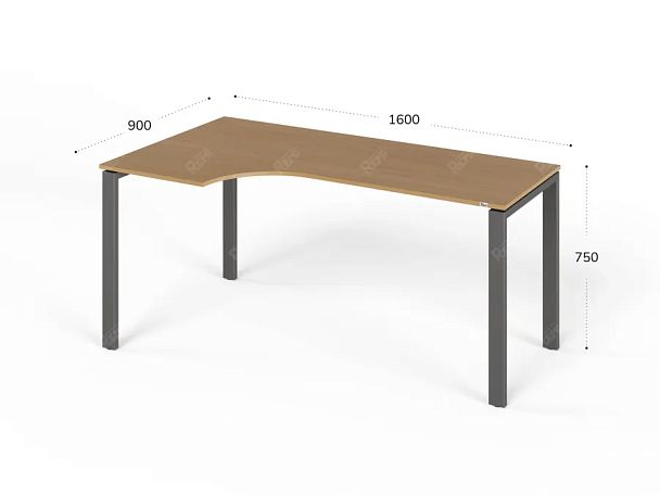 ЛАЙТ / LIGHT RLG016-14x9L Угловой стол 160x90x75 Бук - Вид 2