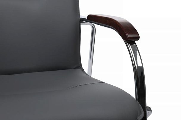 Стул Самба с деревянными подлокотниками SMB-02H Хром гальв. Серый - Вид 9