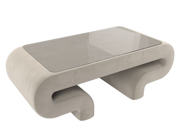 Стол Волна (полностью микровельвет бежевый) - Вид 5