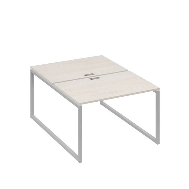 Станция офисная (2х120) на металлокаркасе QUATTRO A4 А4 Б4 176 БП дуб / металлокаркас серый - Вид 1