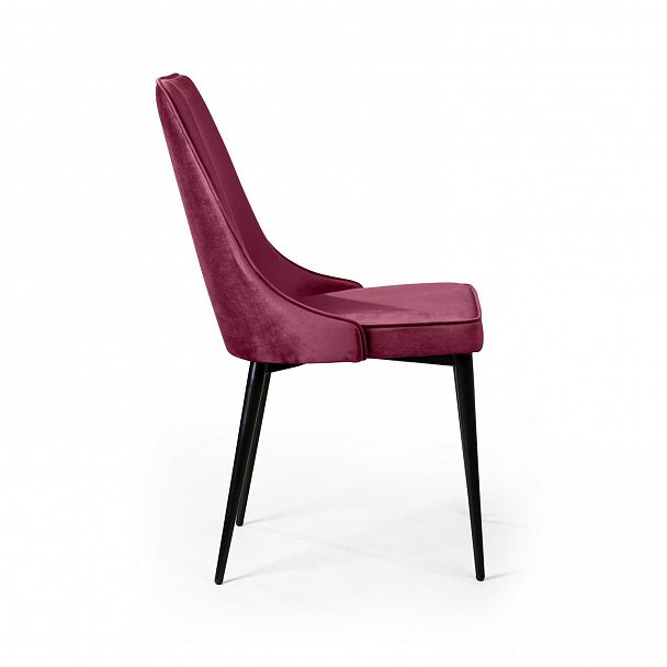 Стул Oliver, бархат красный 16/ чёрный конус - Вид 4