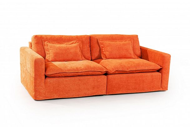 Island диван рогожка оранжевый - Вид 3