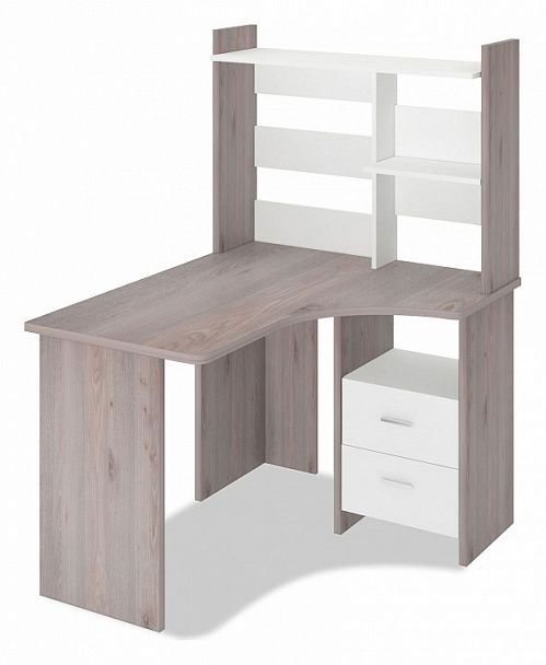 Стол компьютерный Домино Лайт СКЛ-Угл120+НКЛ-100 Белый/Нельсон правый - Вид 1