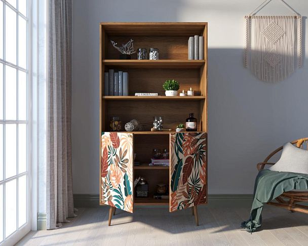 Стеллаж с дверками Berber принт 25 арт BB26/Print_25 - Вид 2