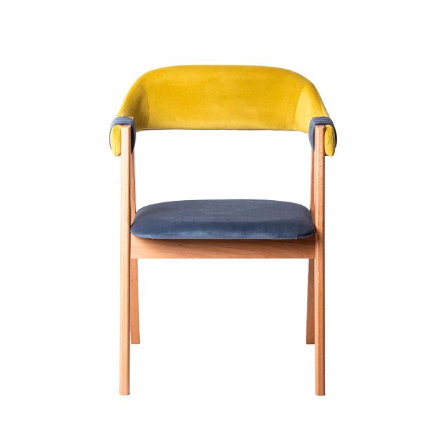 Полукресло Dolche, велюр Remy79/Remy 72, ножки бук под лак - Вид 9