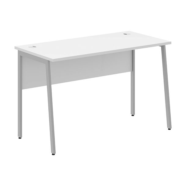 Стол прямой СП-2.1P Белый/Алюминий 1200х608х755 IMAGO PLUS - Вид 1