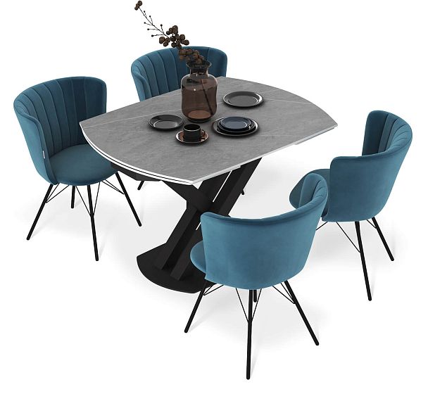 Обеденная группа Sheffilton SHT-DS293 серый светлый/тихий океан - Вид 2